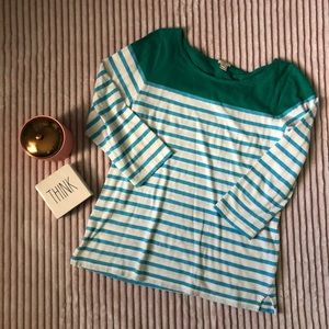 J.Crew Colorblock Stripe Boatneck Top
